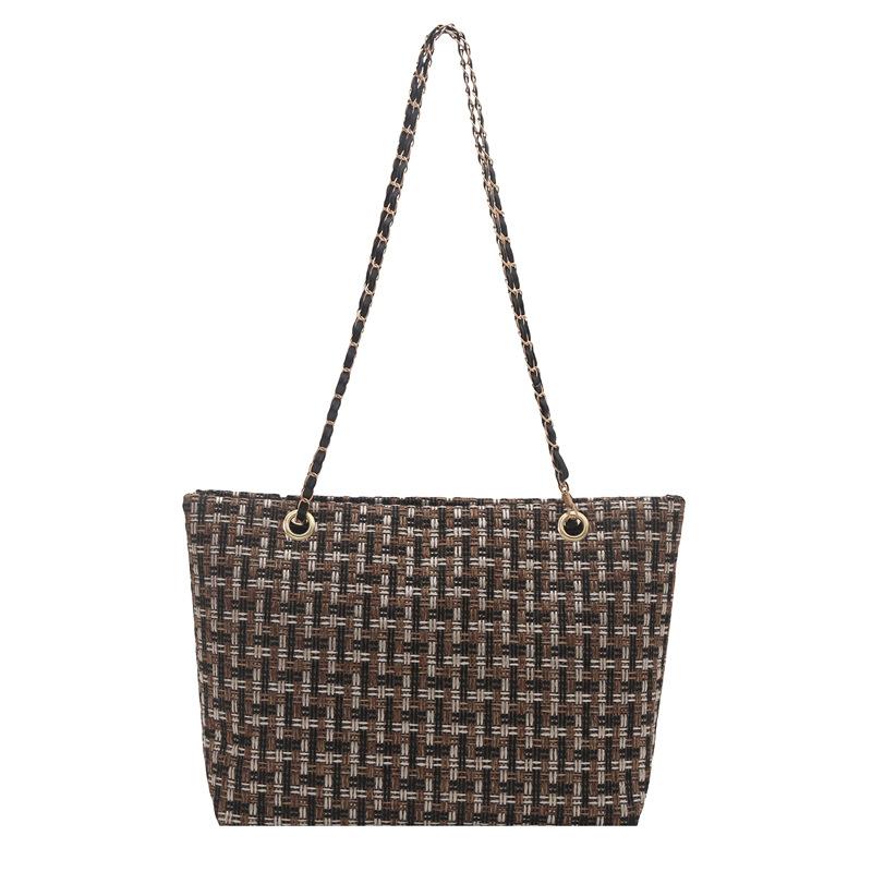

New fashionable and popular shoulder bag, casual commuting simple chain, tote bag for women чёрный