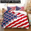 3D Print American Flag Duvet Cover Set Microfiber Decor Bedding Set Independence Day Freedom Theme Quilt Cover for Teens