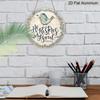 2D Flat, 1pc Round Aluminum Hanging Sign, Vintage Decorative Plaque with Bible Verses And Birds, "He Restores My Soul" Inspirational Quote