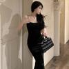 Spring New Spice Girl Waist Suspender Dress Women's Sleeveless Sexy Medium and Long Fishtail Hip Skirt