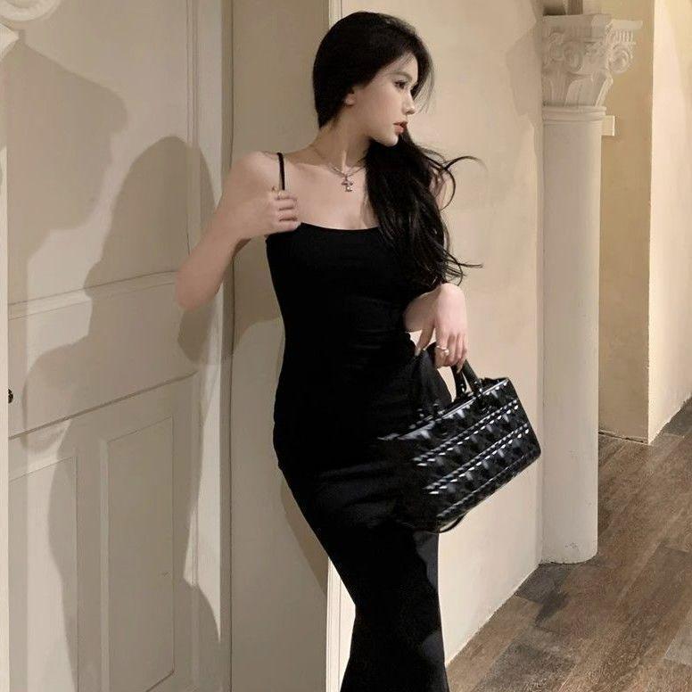 Spring New Spice Girl Waist Suspender Dress Women's Sleeveless Sexy Medium and Long Fishtail Hip Skirt