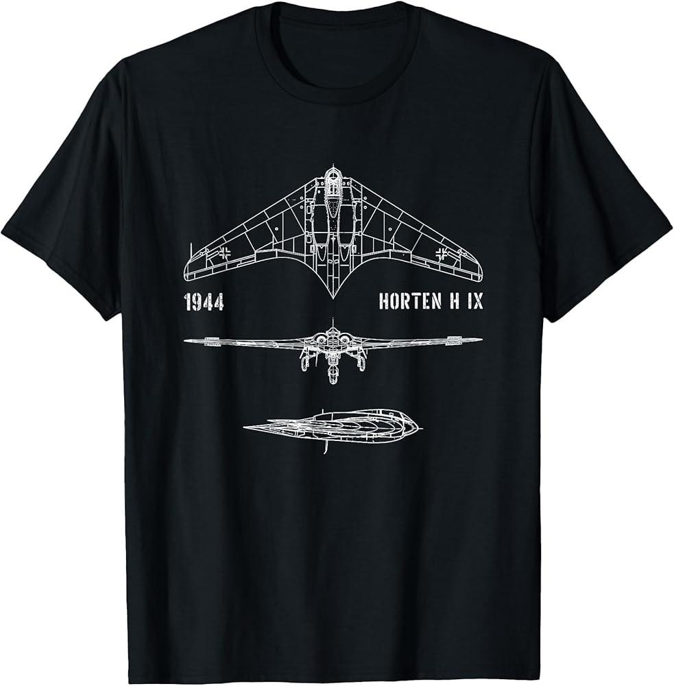 HO-229 Horten H IX Only Wing Aircraft Jet Aircraft T-Shirt Unisex T-Shirt S
