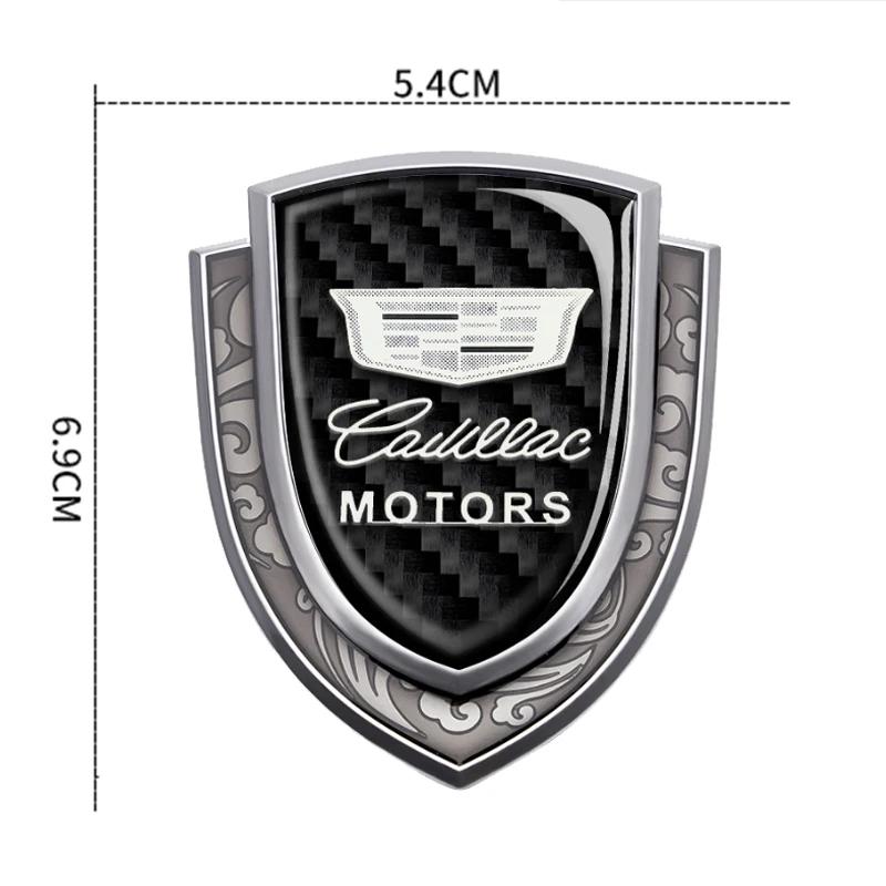 Car Logo Side Window Emblem for Cadillac Seville XT4 CT4 CT5 SLR CTS DTS ATS Escalade Exterior Accessories Carbon Fiber Sticker