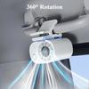 1pc Hipacool Portable Clip Fan 360° Rotatable 100 Speed Wind 12V USB Rechargeable Electric Fan Low Noise Mini Fan Clamp Anywhere