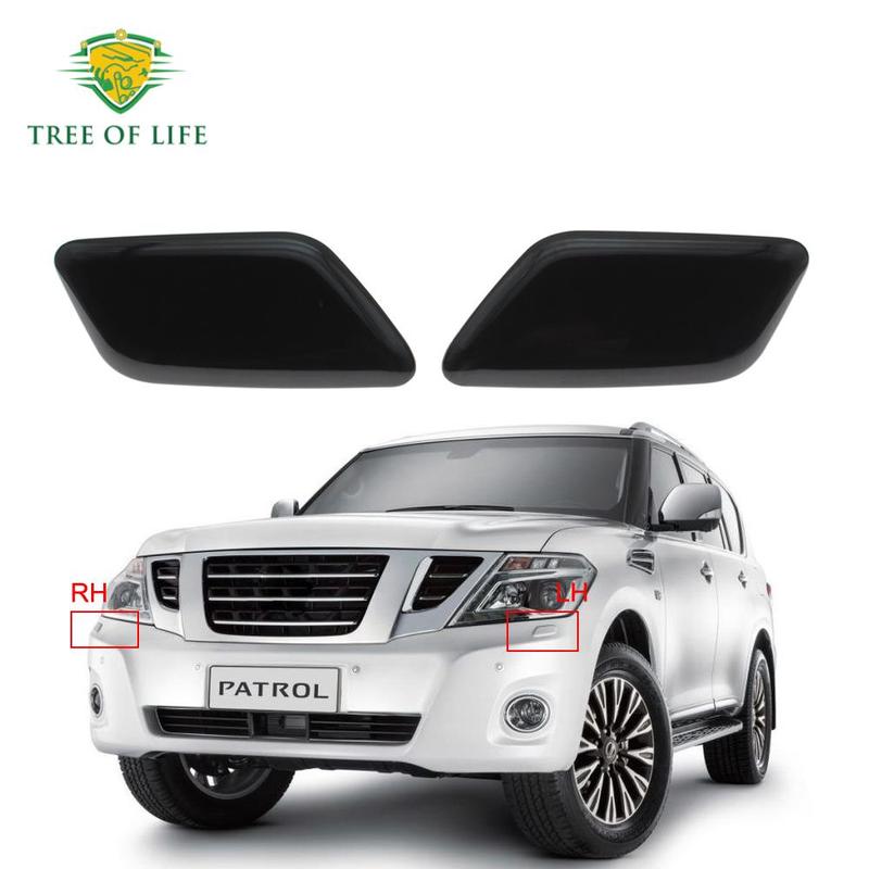 Front Bumper Headlight Headlamp Washer Nozzle Cover Cap For Nissan Patrol Y62 Series 2013 2014 2015 2016 2017 2018 New RH LH