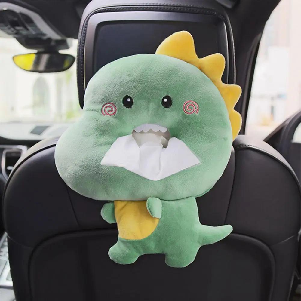 Cute Cartoon Car Tissue Box Creative Short Plush Tissue Box for Car Armrest Box Car Tissue Boxes For The Car Napkin Box Sto