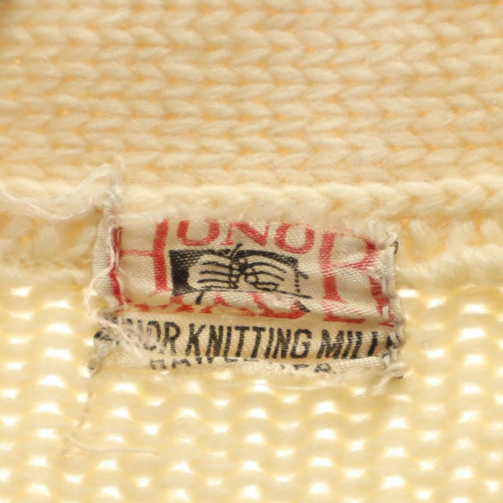 HONOR MADE 50s Vintage Lettered Long sleeve V-neck Letter knit cardigan Men's Used