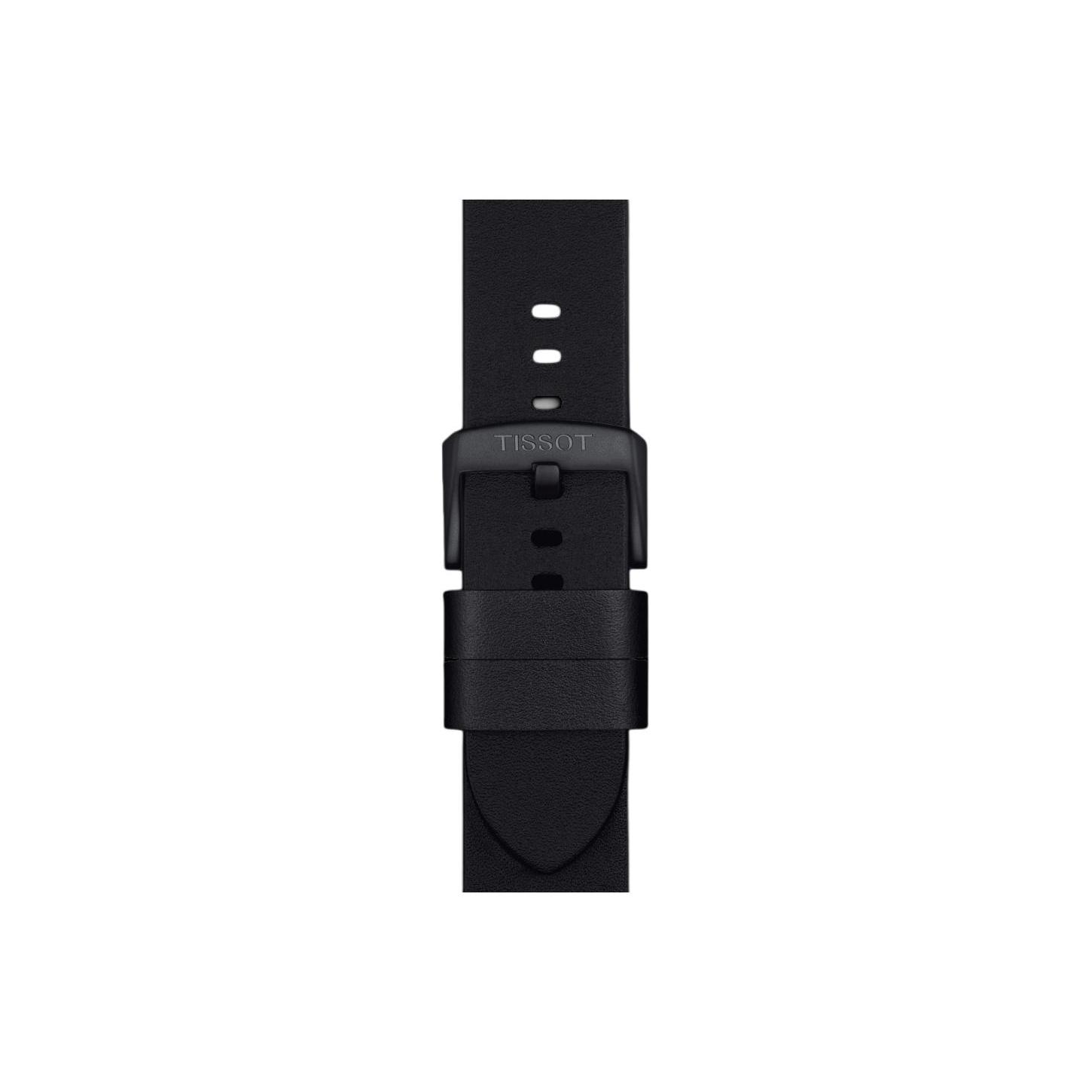 TISSOT Strap Tissot Compatibility Genuine Leather Material Width 22mm T852.047.520 Black Strap Width 22mm