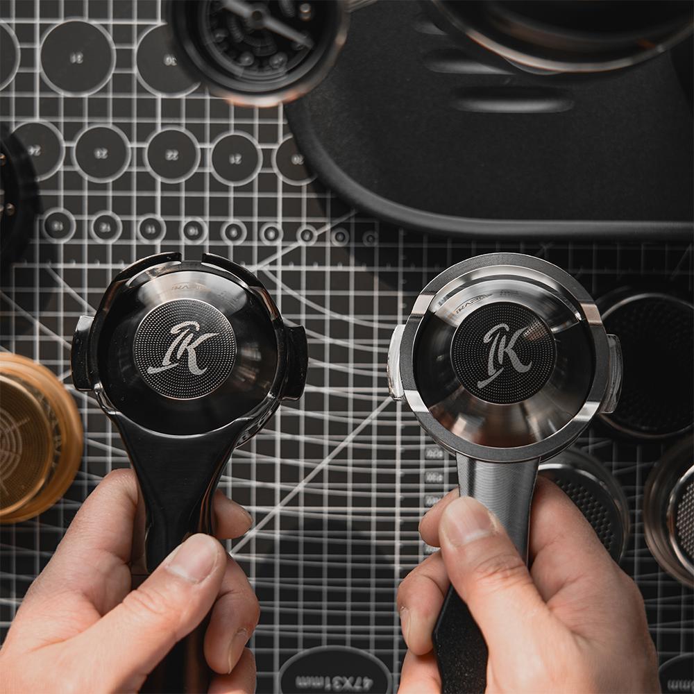 IKAPE Filtrační košíček pro portafilter s proměnným průměrem pro espresso, precizní, pro vysokou extrakci, pro bezedný portafilter 54mm/58mm
