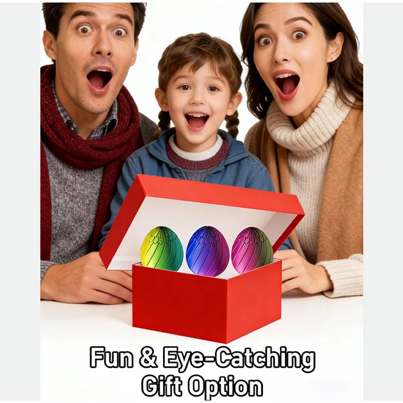 Twisty Fidget Egg 3D Printed Slippery Egg Fidget Easter Egg Toys Basket Stuffers Rotating Fidget Puzzle Toy For Stress Relief