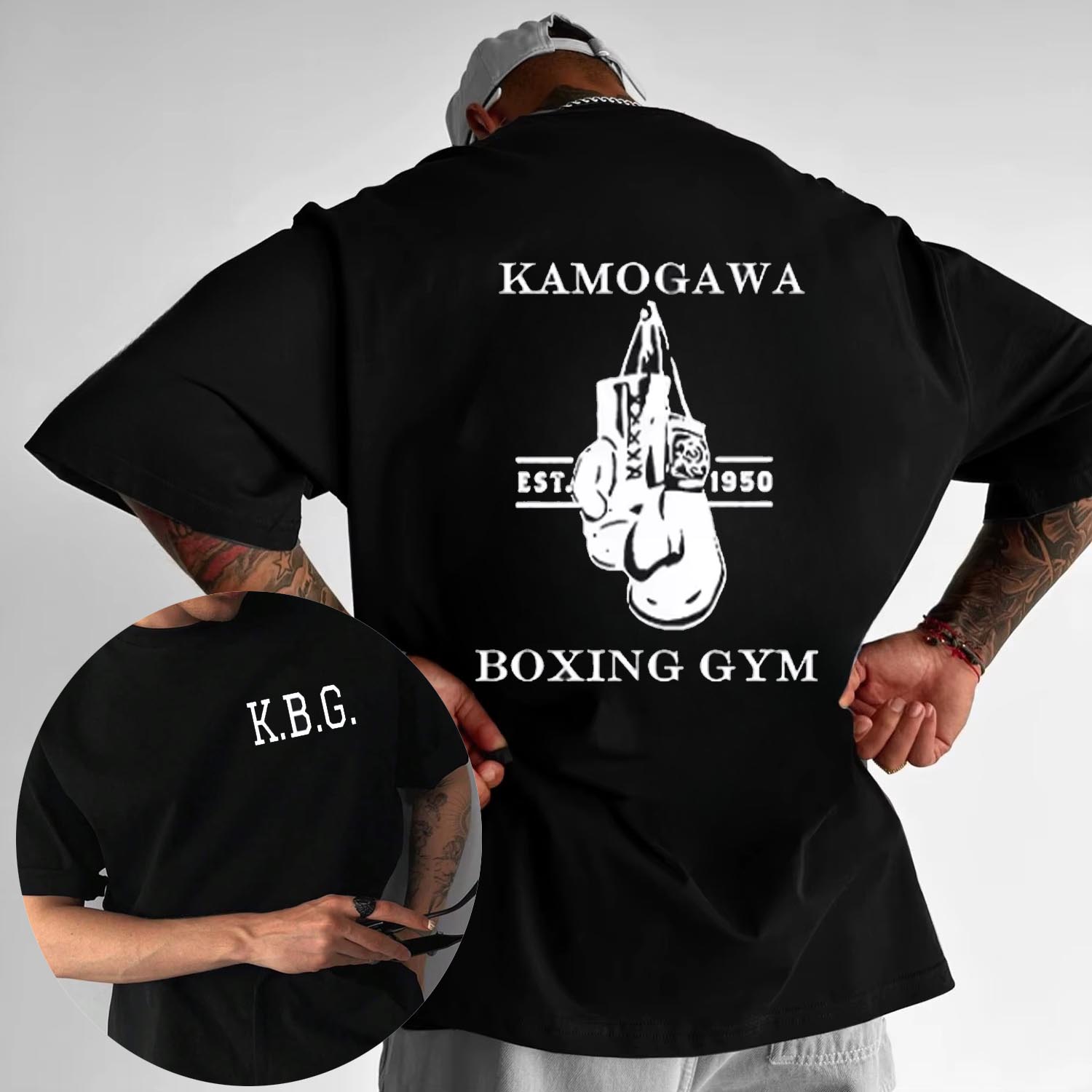 

Классическое Аниме Hajime No Ippo Боксерский Зал Камогава 100% Хлопок После Футболка Мужчины Женщины Макуноучи Такамура Одежда КГБ Уличная Одежда S