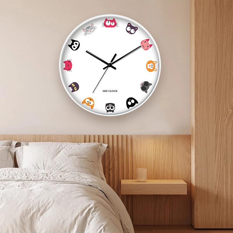 Katzenuhr Wohnzimmerdekoration Wanduhr Personalisierte Kreative Einfache Wanduhr