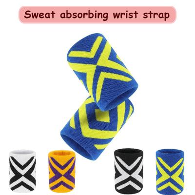 A Pair Sweat Absorbing Wrist Straps Unisex Breathable Material For Basketball Tennis Running Yoga Badminton Sports Protect Gear