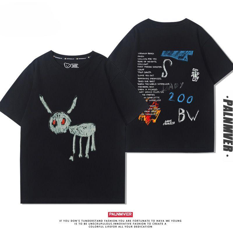 Hip Hop Drake Drake Nieuw Album voor All The Dogs Korte Mouw Heren T-Shirt Street Europese en Amerikaanse Trend Kleding Zomer
