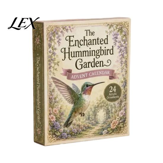 Holiday Countdown Calendar 2026 Hummingbird Advent Calendar, 24-Day Acrylic Ornament Set with Bird Figure Decoration for Home Countdown, Christmas