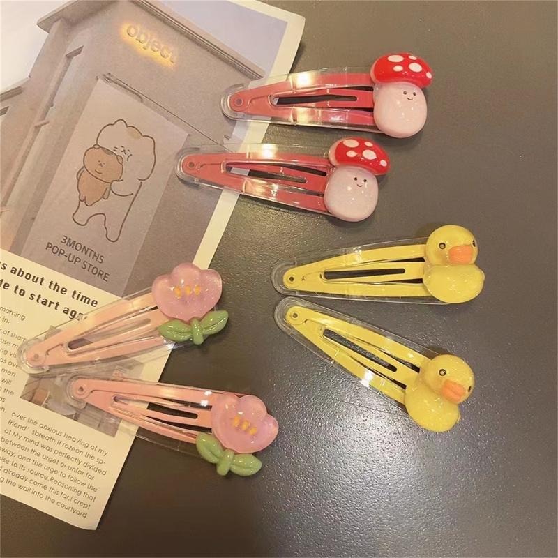 Cartoon Hair Clips Cute Transparent Bb Clips Bangs Clip Girls Hair Accessories