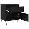 Bedside Cabinet Black Oak Effect 40 x 35 x 50 cm Particleboard