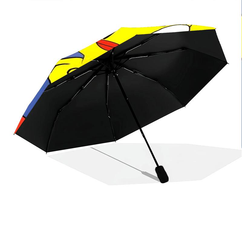 Tweety Popcorn Delight Folding Umbrella Suitable For All Seasons Suitable For All Seasons Printing Travel Umbrella Sun Umbrella