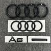 4 Stück/Set Autozubehör Für A6 2020-2023 Auto Logo 4 Ringe Frontgrill Abzeichen Hinterer Kofferraum Aufkleber