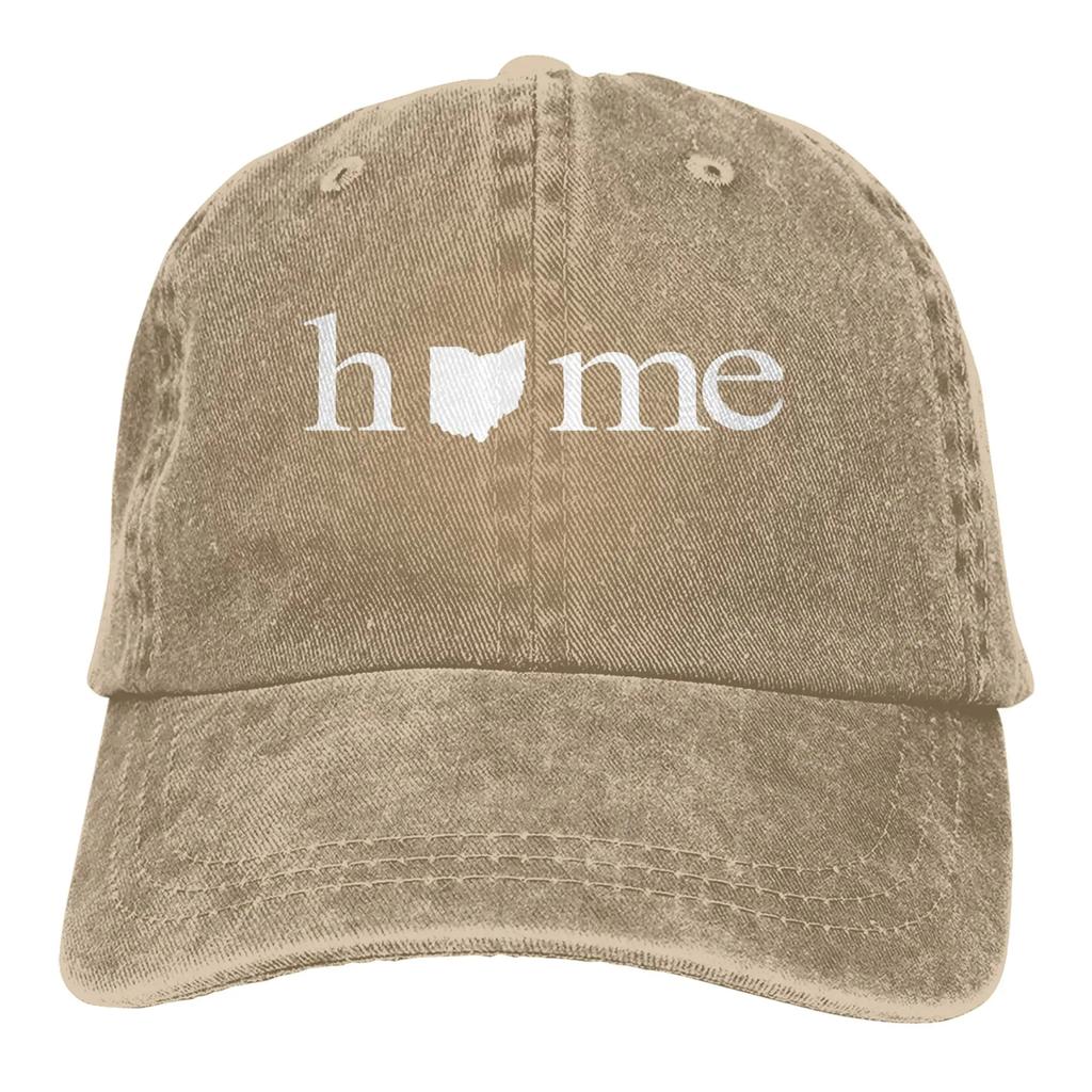 Cotton Denim Cap Home In Ohio State Baseball Dad Cap Adjustable Classic Sports for Men Women Hat Gray One Size