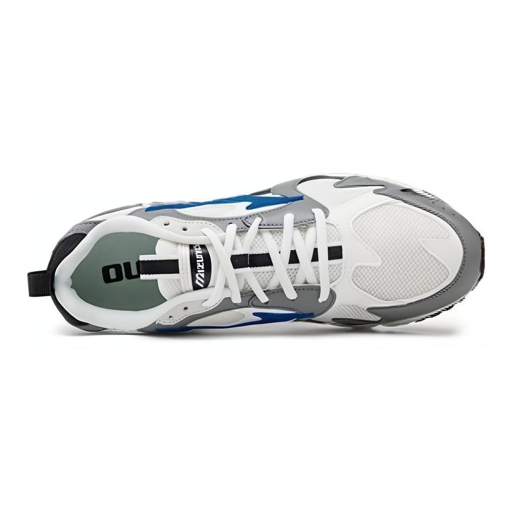 Mizuno Retro Versatile Mesh Cushioning Non-Slip Wear-Resistant Low-Top Casual Running Shoes Men Sneaker White Blue D1GH212902