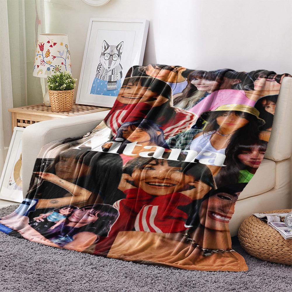 1PC Aitana Patterned Flannel Blanket Suitable For All Seasons for Home Decor Warmth and Comfort Gifts Holiday Present