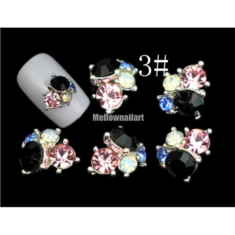 

10 шт. 3D металлические стразы с кристаллами для дизайна ногтей, шпильки, блестящий декор для телефона, сделай сам