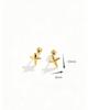 Exquisite Stainless Steel Small Screw Back Stud Earrings: Star, Heart, Scissors Styles for Cartilage Piercings