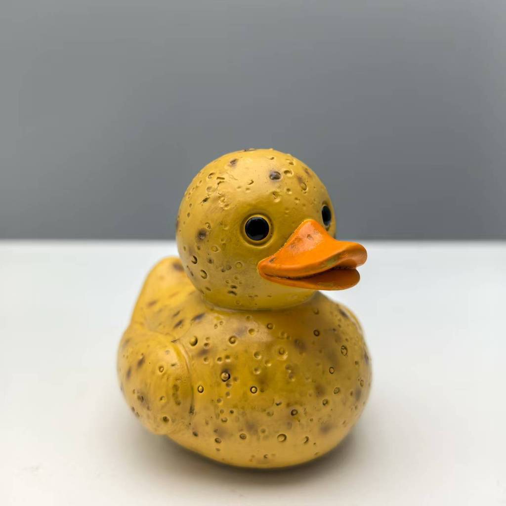 Whimsical Vegetable Duck Resin Sculpture For Home Decor And Collectors