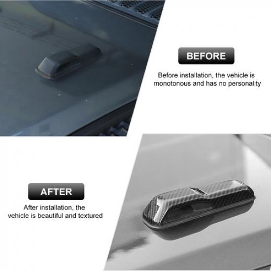 2PCS Exterior Engine Hood Hinge Cover Accessories For 2018+ Jeep Wrangler JL JT