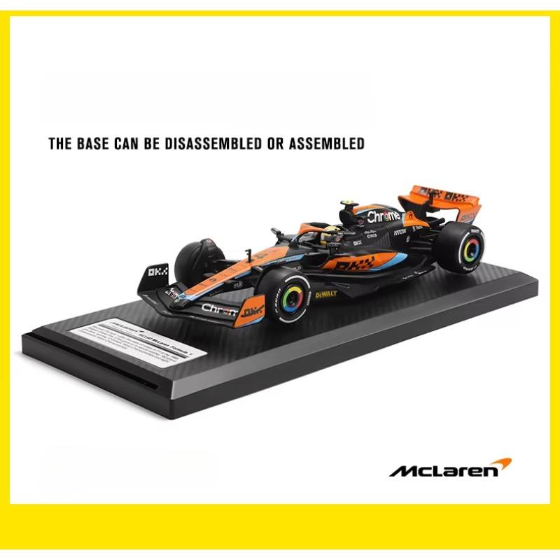 1/24 McLaren F1 MCL60 2023 Závodní tým Kovové odlévané autíčko Miniaturní model vozidla Volná kola Sběratelský dárek pro chlapce