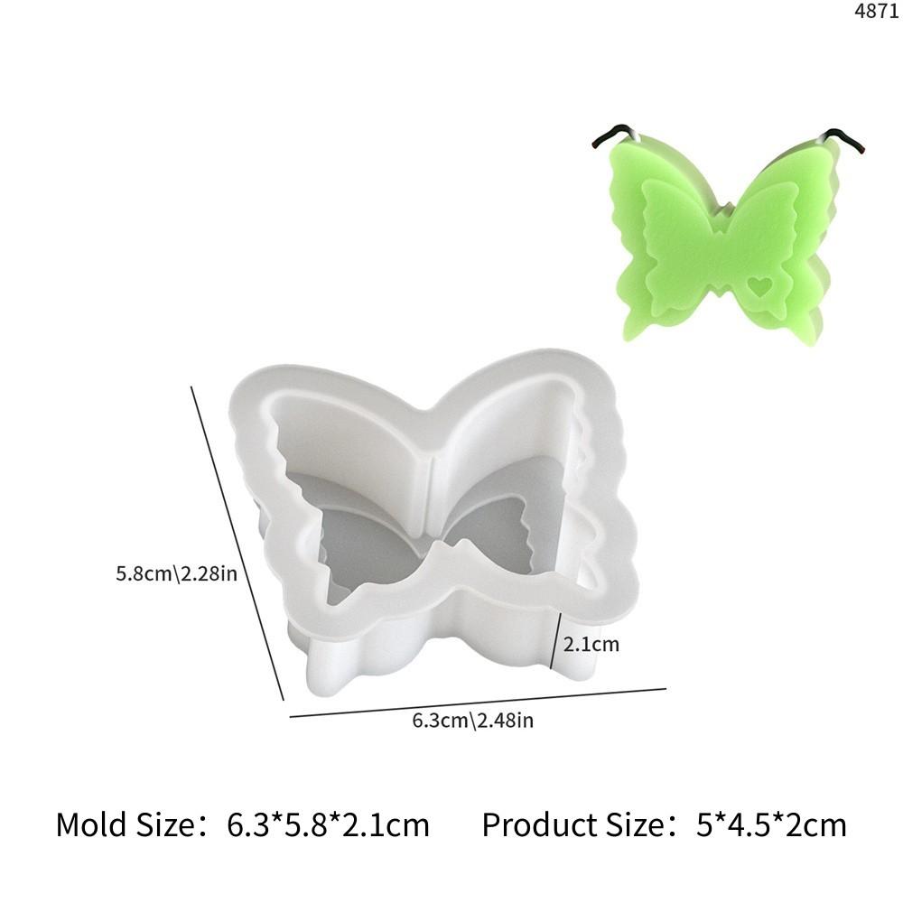 Heart-shaped Butterfly Candle Silicone Mold DIY Butterfly Plaster Epoxy Resin Soap Wax Making Molds Crafts Home Decor Ornament