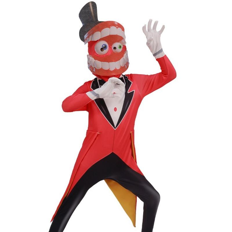 Lo Straordinario Circo Digitale Costume Cosplay Pomni Jax Peluche Coniglietto Caine Ragatha Bambola Vestito Completo Cosplay Costume di Halloween Bambini