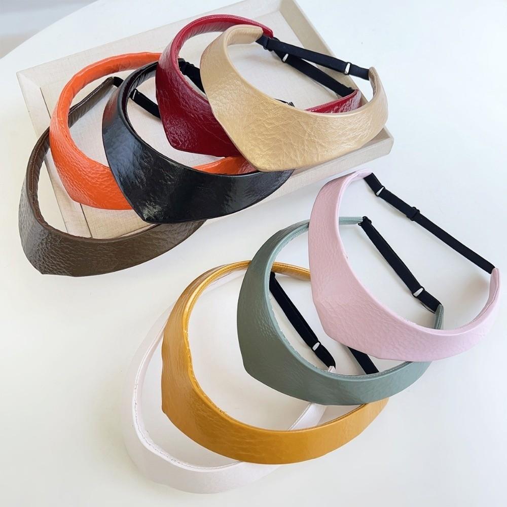 Kožená dámská čelenka Nastavitelný obruč do vlasů Vintage korunka Čelenka do vlasů Dámské pokrývky hlavy