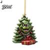 Acrylic Christmas Ornament Green Hair Elf Decoration Reusable Holiday Decor Xmas Tree Car Rearview Mirror Hanging Pendant Party Supplies Gift Durable