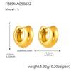 Qiong Yao 18K Gold Plated Stainless Steel Hoop Earrings - Simple, Fashionable Women's Jewelry