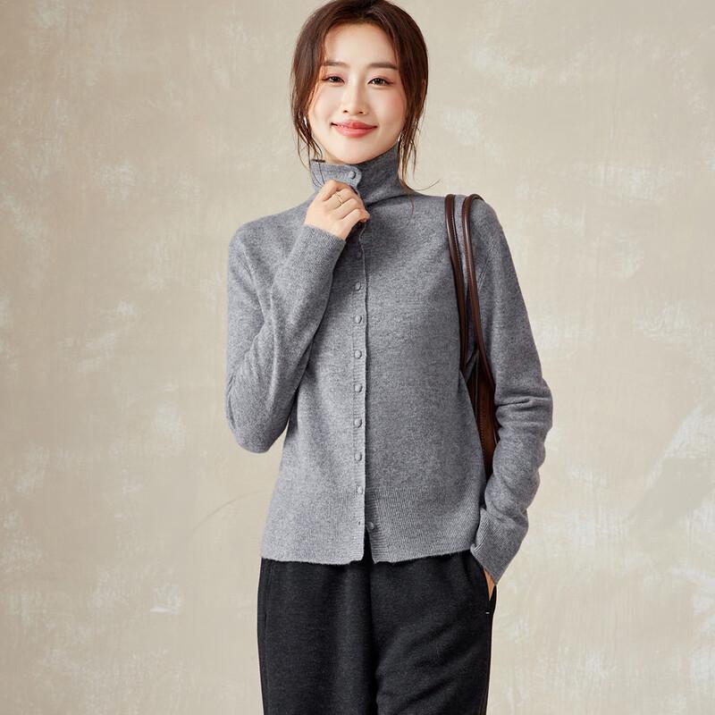 Srcr Women's High-Neck Cashmere Blend Knit Cardigan