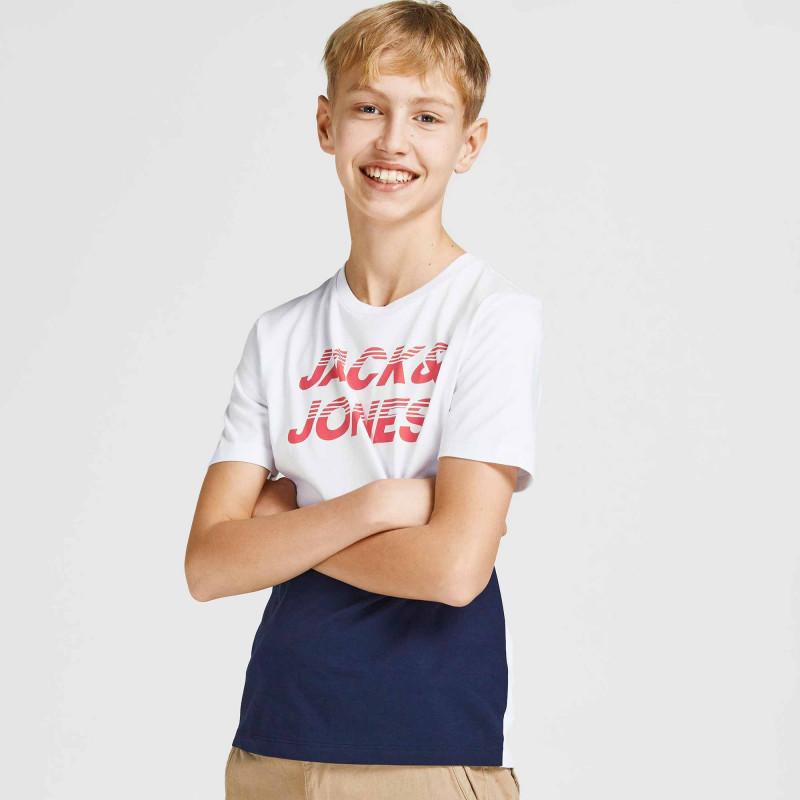 

Хлопковая футболка с принтом и короткими рукавами Kids JACK & JONES