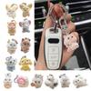 Elegant 3D Flocking Animal Keychain for Ladies Unique Designed Car Key Chain Fashionable Keyring Pendant Ornament