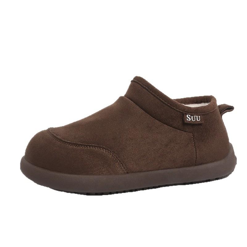 Thick-soled snow boots 22 new winter plush wool shoes warm Boken cotton shoes