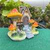 Garden Landscaping Ornaments Simulation Colorful Cartoon Mushroom House Creative Painted Lawn Garden Kindergarten Decoration Layout