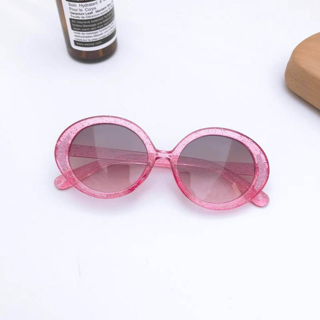 2026 Fashion kid Outdoor Photography Beach Sun Protection Baby Sunglasses New Children's Cute Round Frame Painted Trendy
