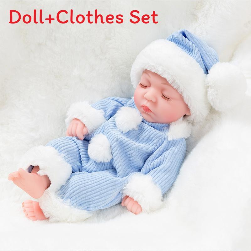 Reborn Baby Doll Toy 12in Soft Silicone Sleepwear For Kids And Collectors
