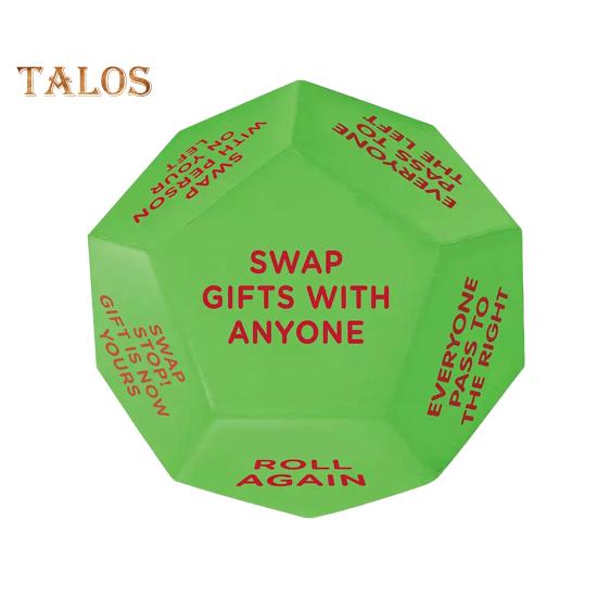 

1/2 шт. Санта-обмен подарками, игральные кости, 12 разных сторон, рождественские игральные кости для обмена, принадлежности для вечеринок и праздничного веселья 1pc