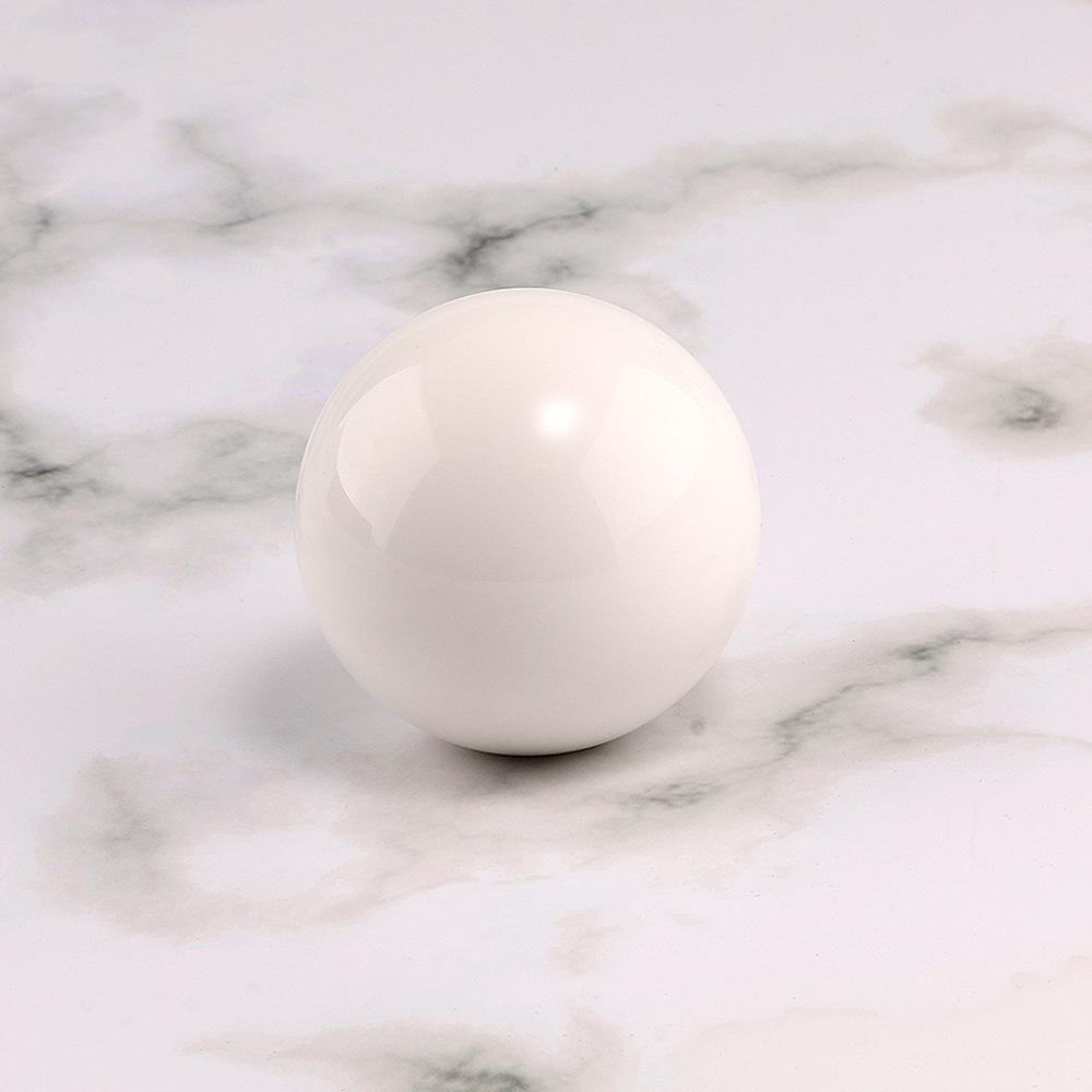 Round Gear Knob Short Shifter Knob For Universal Car Acrylic Shift Knob Black Silver SK-1006