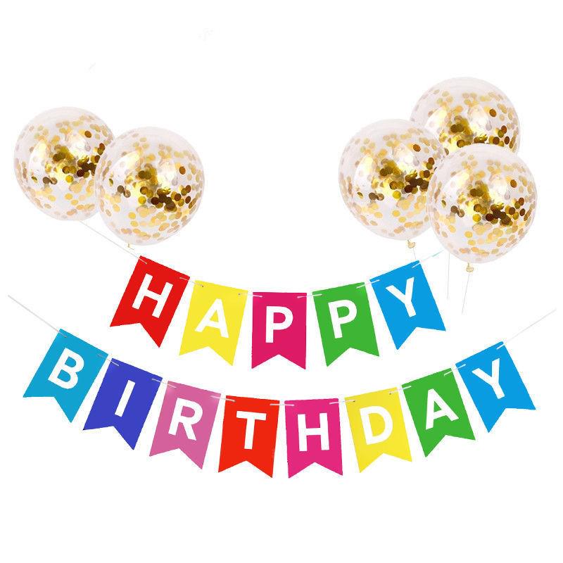 Internet Celebrity Birthday Mermaid Tail Flag Decoration for Baby’s First Birthday Party - Banner, Garland, String Lights & Balloons