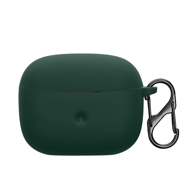 

kwmobile earphone case Bowers & Wilkins Pi6 / Pi8 compatible case - wireless earphones silicon Fall prevention dark green