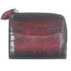 Great BERLUTI Card Case Core Logic Calligraphy Scritto L-shaped zipper Burgundy Used