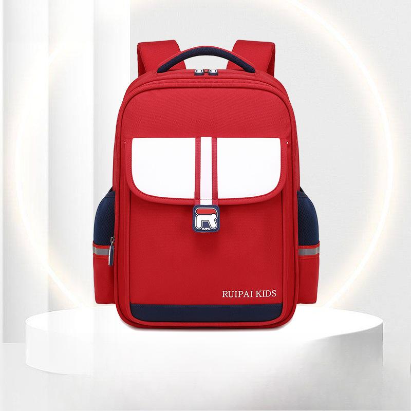 Back-protecting and Burden-reducing Children's Schoolbag, Large-capacity Student Book Bag with Zipper for Boys and Girls In Primary School