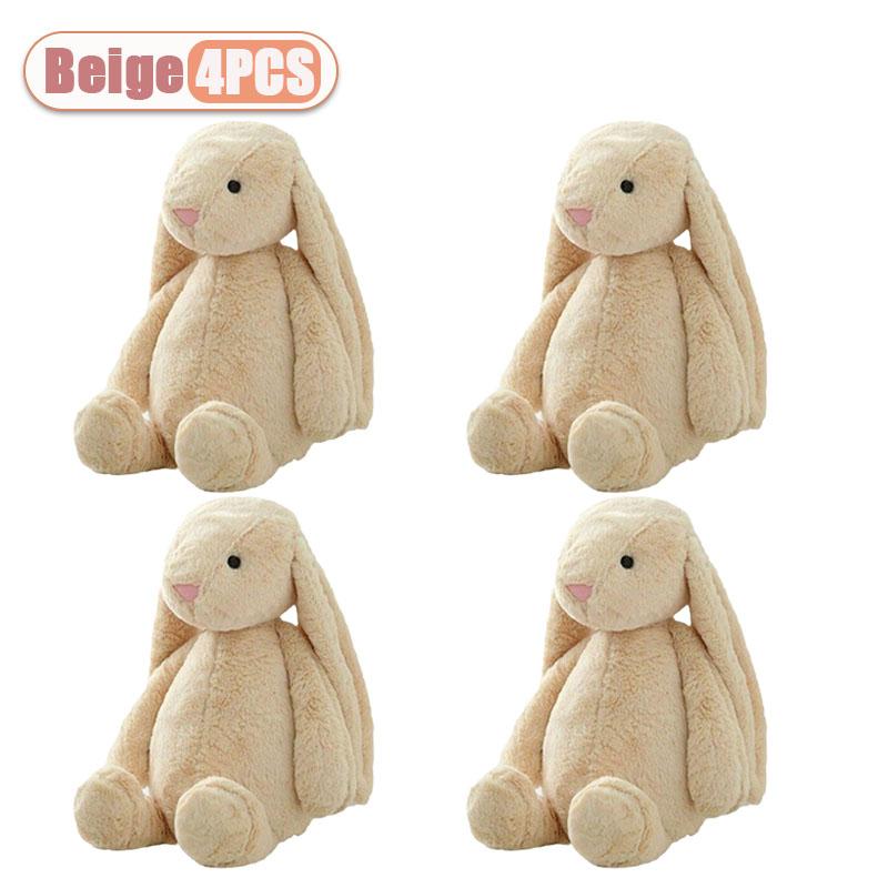 1-4PCS Plush Bunny Doll Children's Sleepy Soothing Doll Rabbit Dolls Shy Pink Rabbit Doll Children Gift Bedroom Plush Ornament